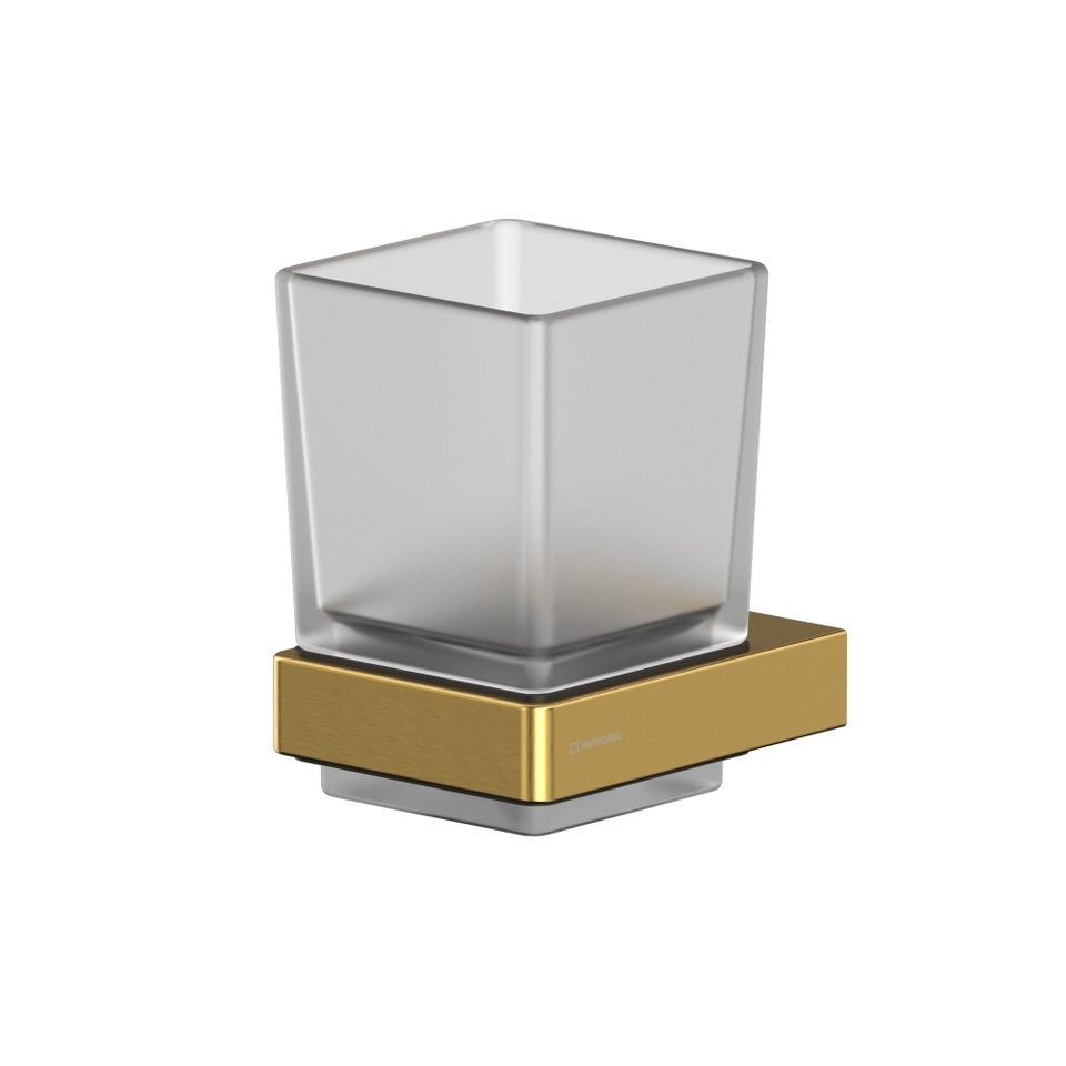 Фото №2  Стакан подвесной WHITECROSS Cubo CU2430GLB (брашированное золото)