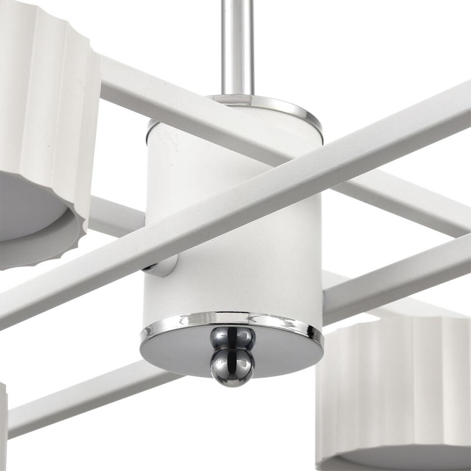 Фото №12  Люстра LUMION 8241/8C COMFI LN26 244 белый/хром, металл Люстра потолочная LED GX53 8*7W 220V KARINA