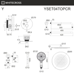 Превью фото №3  Система для душа скрытого монтажа WHITECROSS Y YSET04TOPCR (хром)