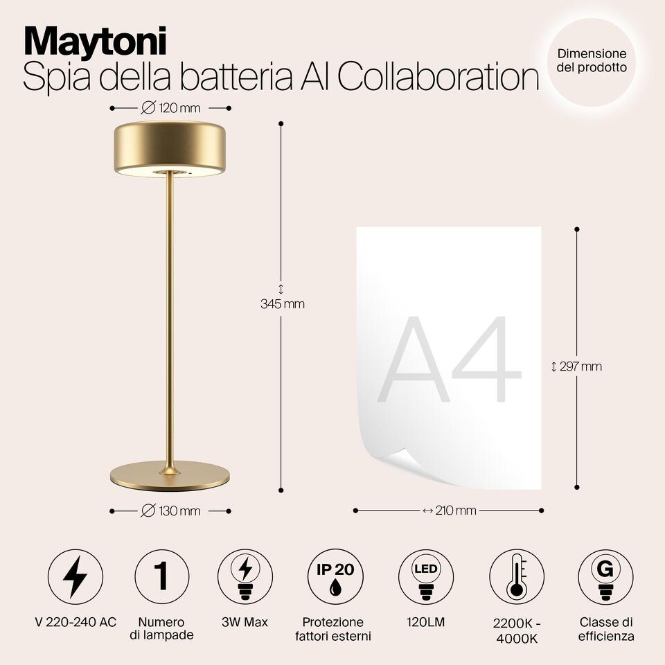 Фото №14  Настольная лампа Аккумуляторный светильник Maytoni MOD229TL-L3G3K2