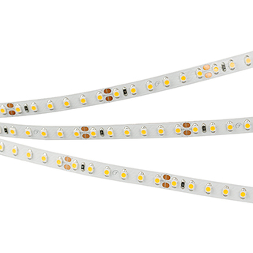 Фото №1  Arlight Лента RT 2-5000 24V Warm2700 2x (3528, 600 LED, LUX) ( 9.6 Вт/м, IP20)