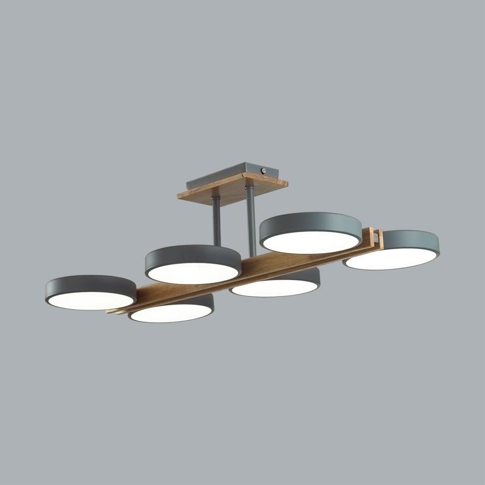 Фото №9  LUMION 8031/108CL LEDIO LN26 345 серый, дерево/металл/акрил Потолочный светильник LED 108W 3000/4000/6000К 220V PLATO