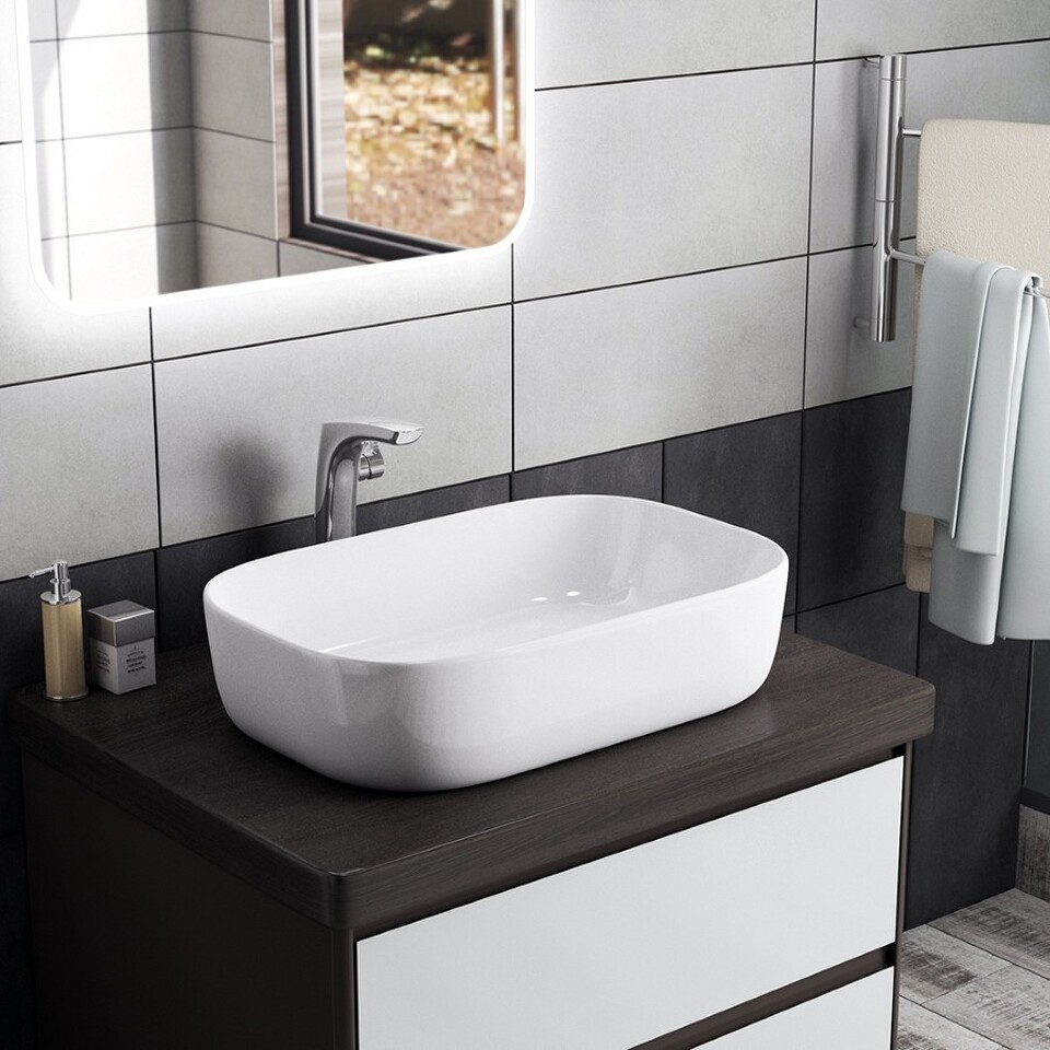 Фото №12  Раковина Teymi Раковина Solli 60 artceramic, накладная, белая T50202