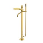 Превью фото №1  Boheme Смеситель STICK напольный Matt Gold SPIRALE