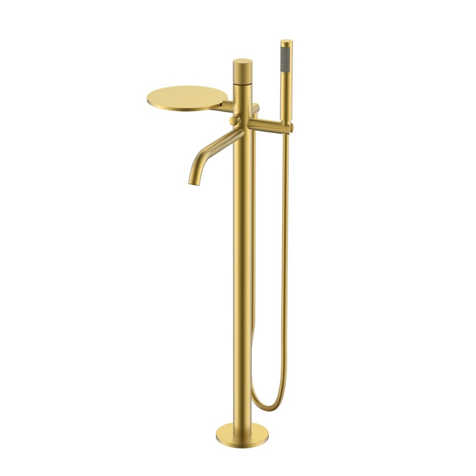 Фото №2  Boheme Смеситель STICK напольный Matt Gold SPIRALE