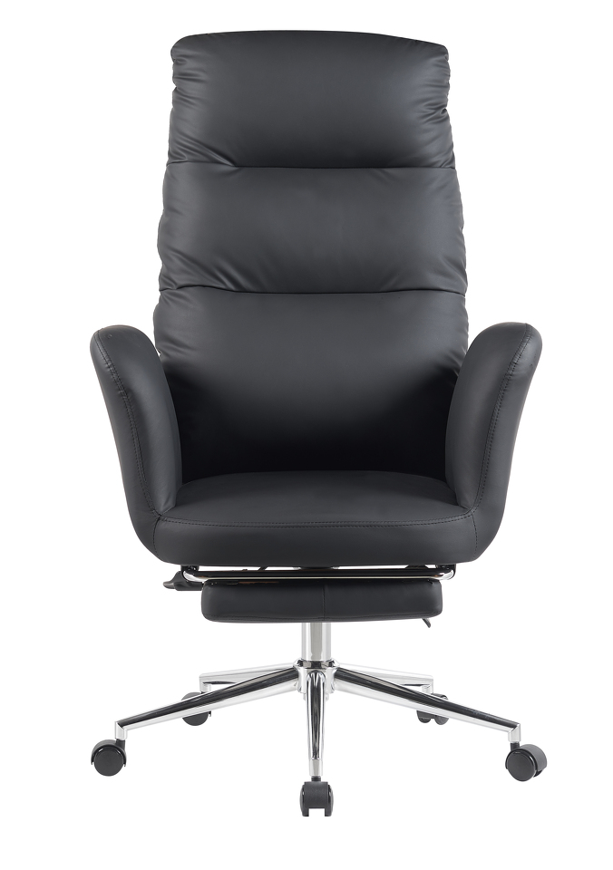 Фото №6  Кресло руководителя TopChairs Solid NC с оттоманкой черный