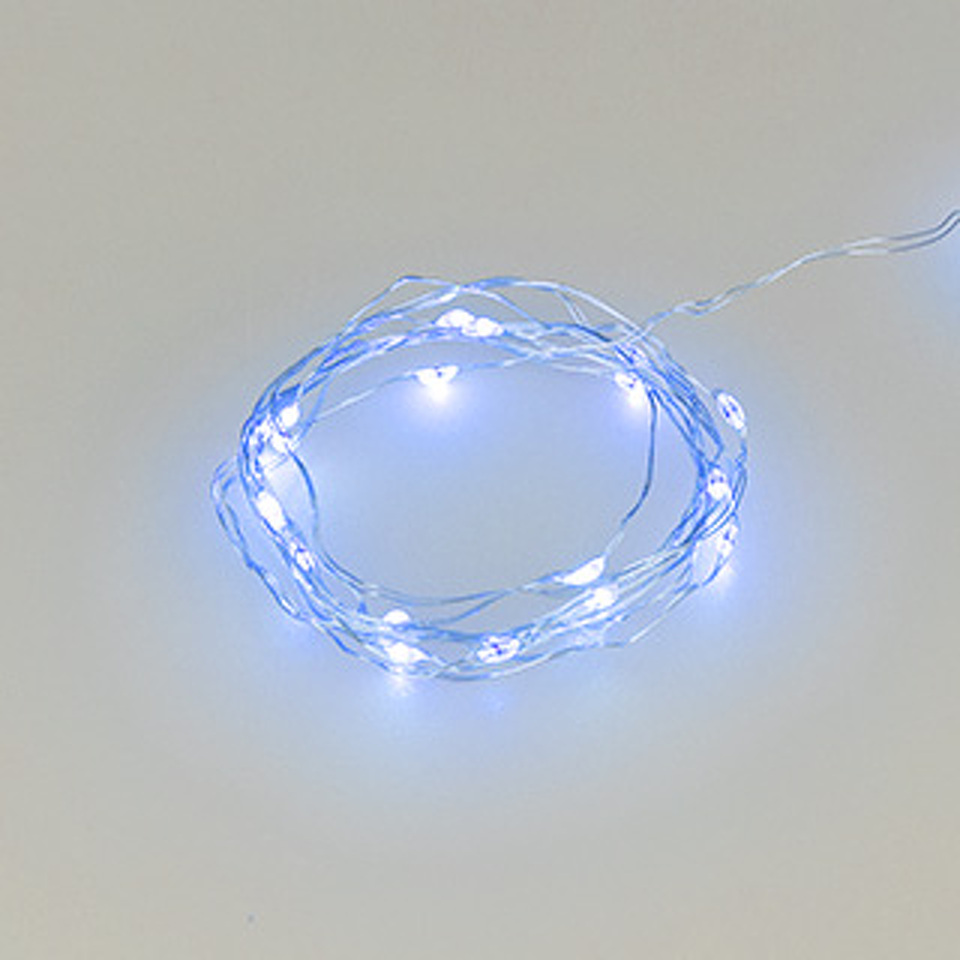 Фото №1  Ardecoled Светодиодная гирлянда ARD-DEW-HOME-2000-CLEAR-20LED-STD Blue (3V, Battery Pack) ( IP20)