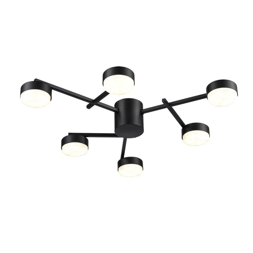 Фото №7  Люстра LUMION 8186/6C COMFI LN26 247 черный, металл Люстра потолочная LED GX53 6*7W 220V DABRA