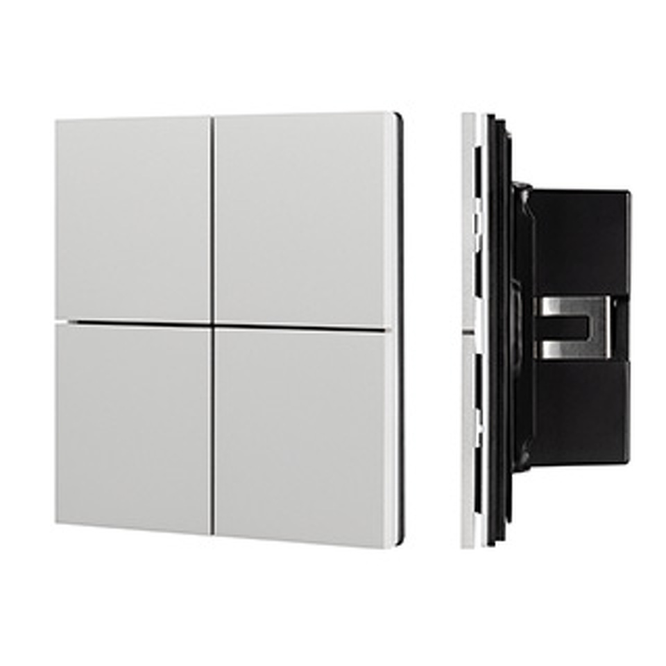 Фото №1  IARL INTELLIGENT ARLIGHT Кнопочная панель KNX-304-23-IN Silver (BUS, Frameless) ( IP20 Металл, 2 года)