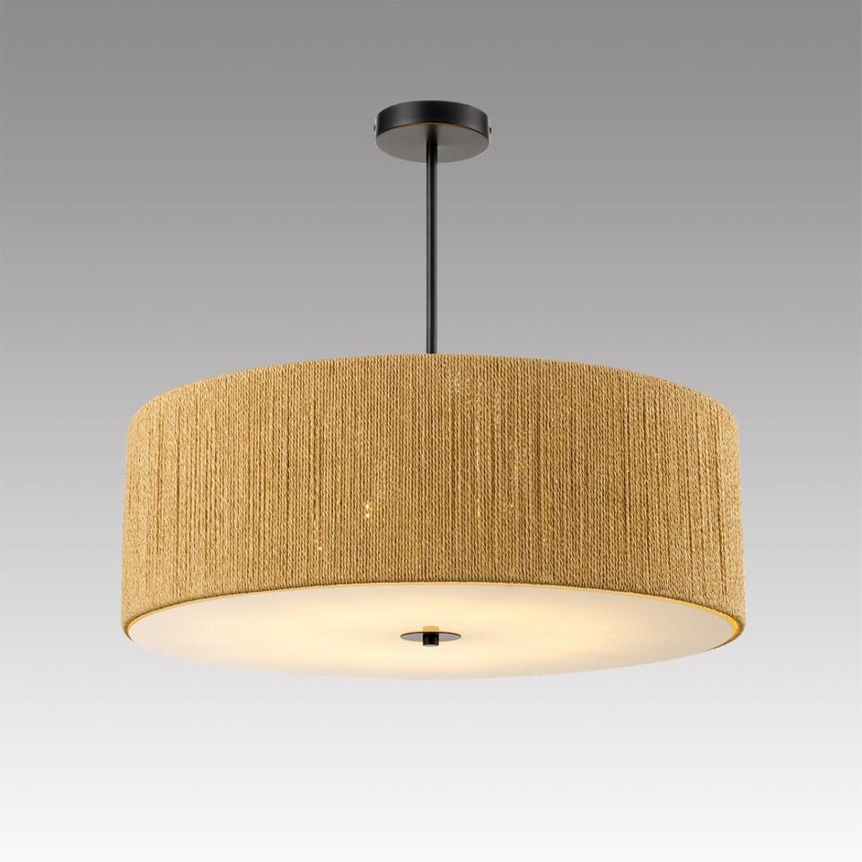 Фото №9  Люстра LUMION 8286/7 ECO LN26 321 черный/коричневый, металл/веревка/стекло Люстра потолочная Е14 7*40W 220V SILVANA