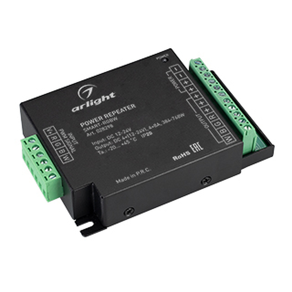 Фото №1  Arlight Усилитель SMART-RGBW (12-24V, 4x8A) ( IP20 Металл, 5 лет)