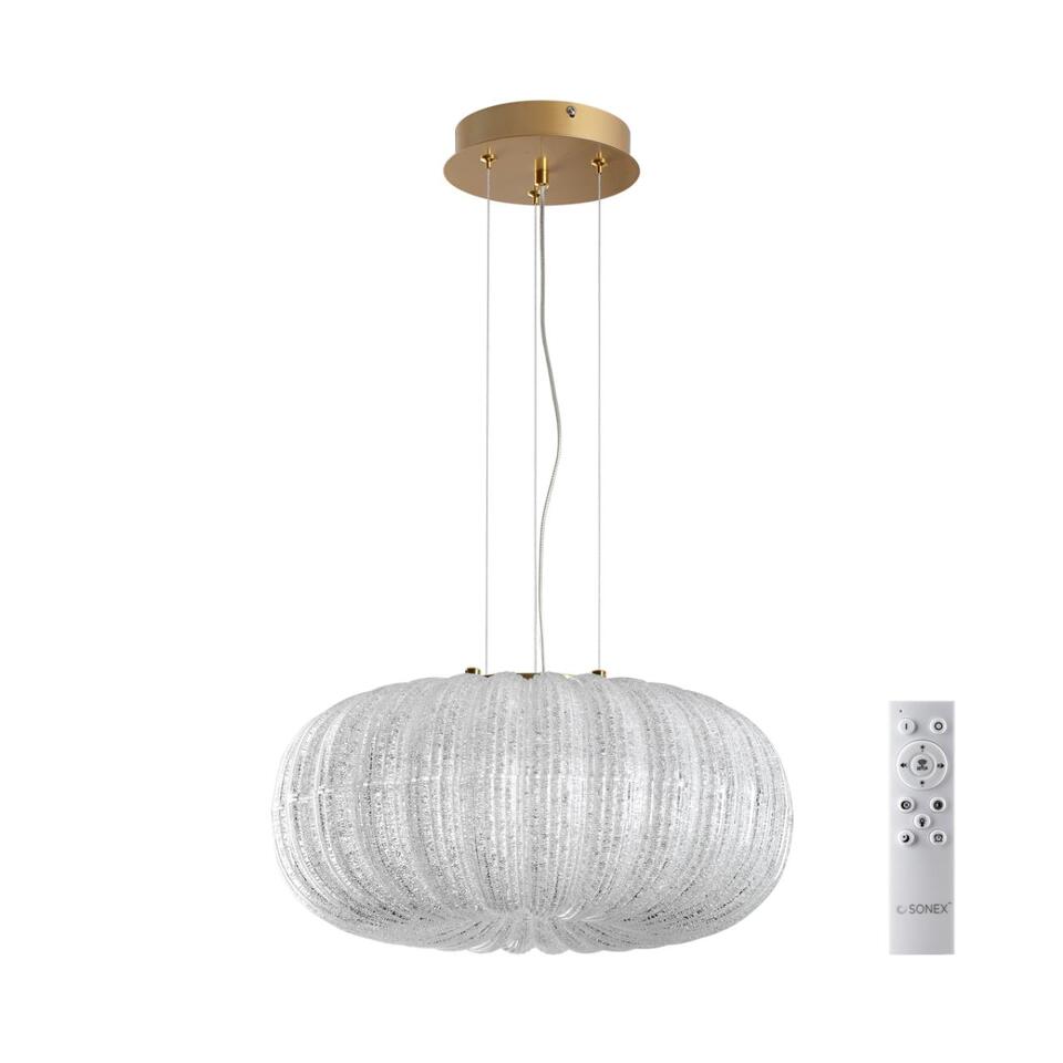 Фото №13  SONEX 7720/36L PIKO LED SN 572 Светильник металл/стекло/прозрачный/золотой LED 36Вт 3000-6500K D400 IP20 пульт ДУ ANGELO