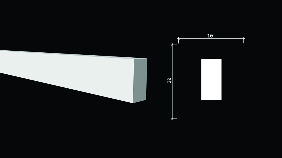 Фото №3  Молдинг Decor-dizayn DD610/Молдинг (20х10x2000мм)/120, шт