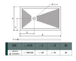 Превью фото №9  UPC912 / UPCM912 Althea душевой поддон 90х120, 3 см  Белый глянец