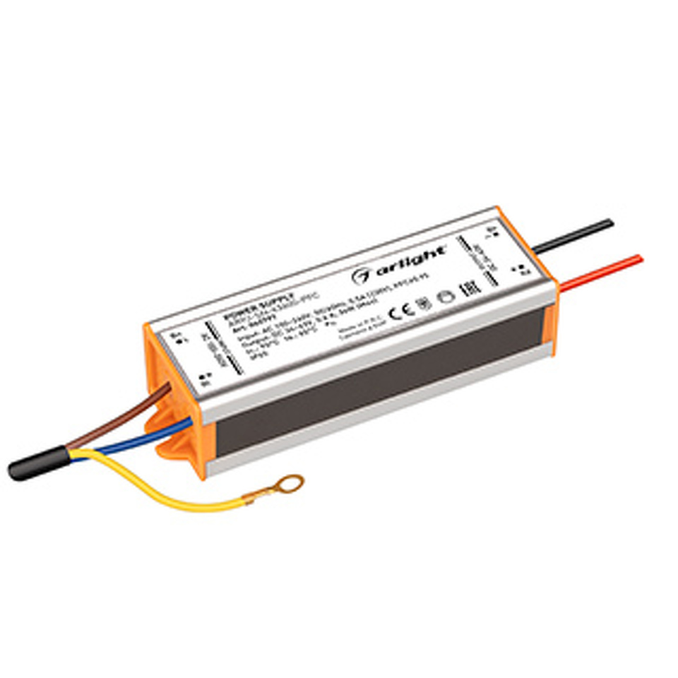 Фото №1  Arlight Блок питания ARPJ-SN-63600-PFC (36W, 34-63V, 600mA) ( IP65 Металл, 3 года)
