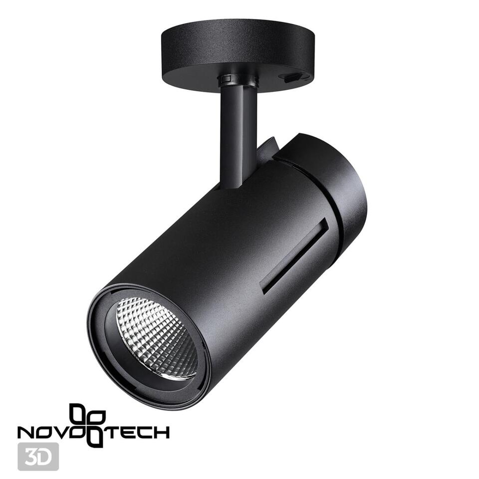 Фото №4  NOVOTECH 358597 OVER NT21 375 черный Светильник накладной светодиодный IP20 LED 4000K 30W 175-245V DEP