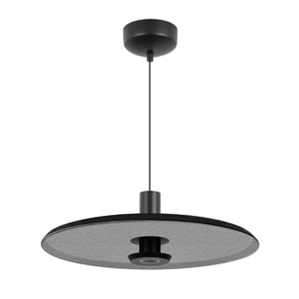 Фото №1  Подвесной светильник Arlight Светильник SP-KOTARO-R350-12W Warm3000 (BK-GR, 36 deg, 230V, TRIAC) ( IP20 Фетр, 3 года)