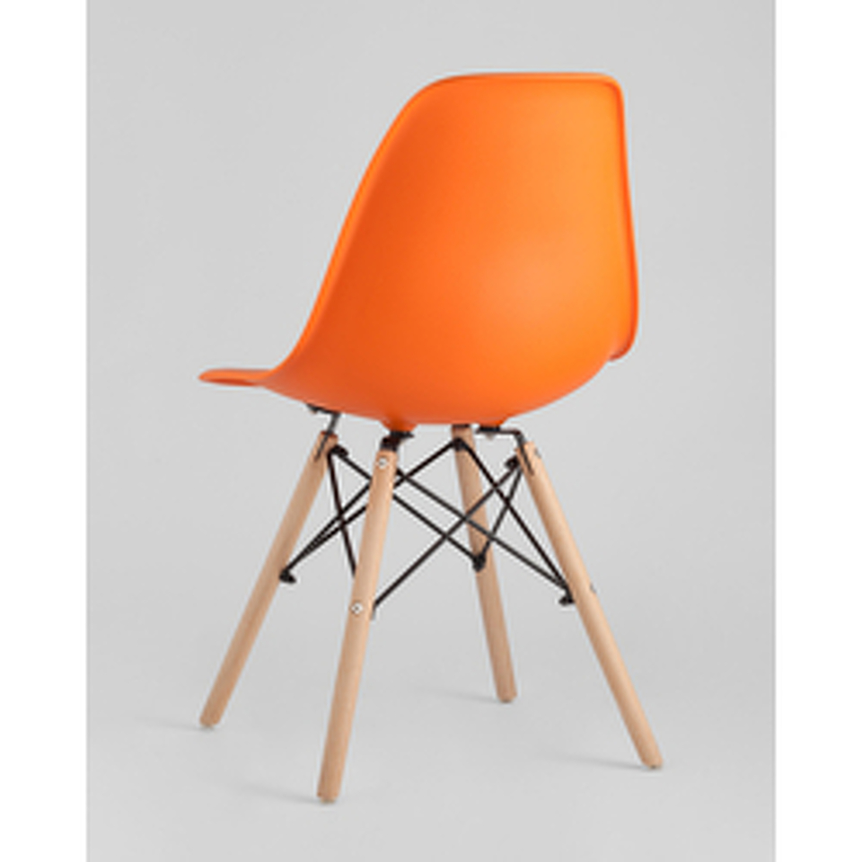 Фото №10  Стул Eames Style DSW оранжевый (разборный каркас)
