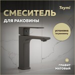 Превью фото №1  Teymi Смеситель для раковины Lori, графит матовый T10258
