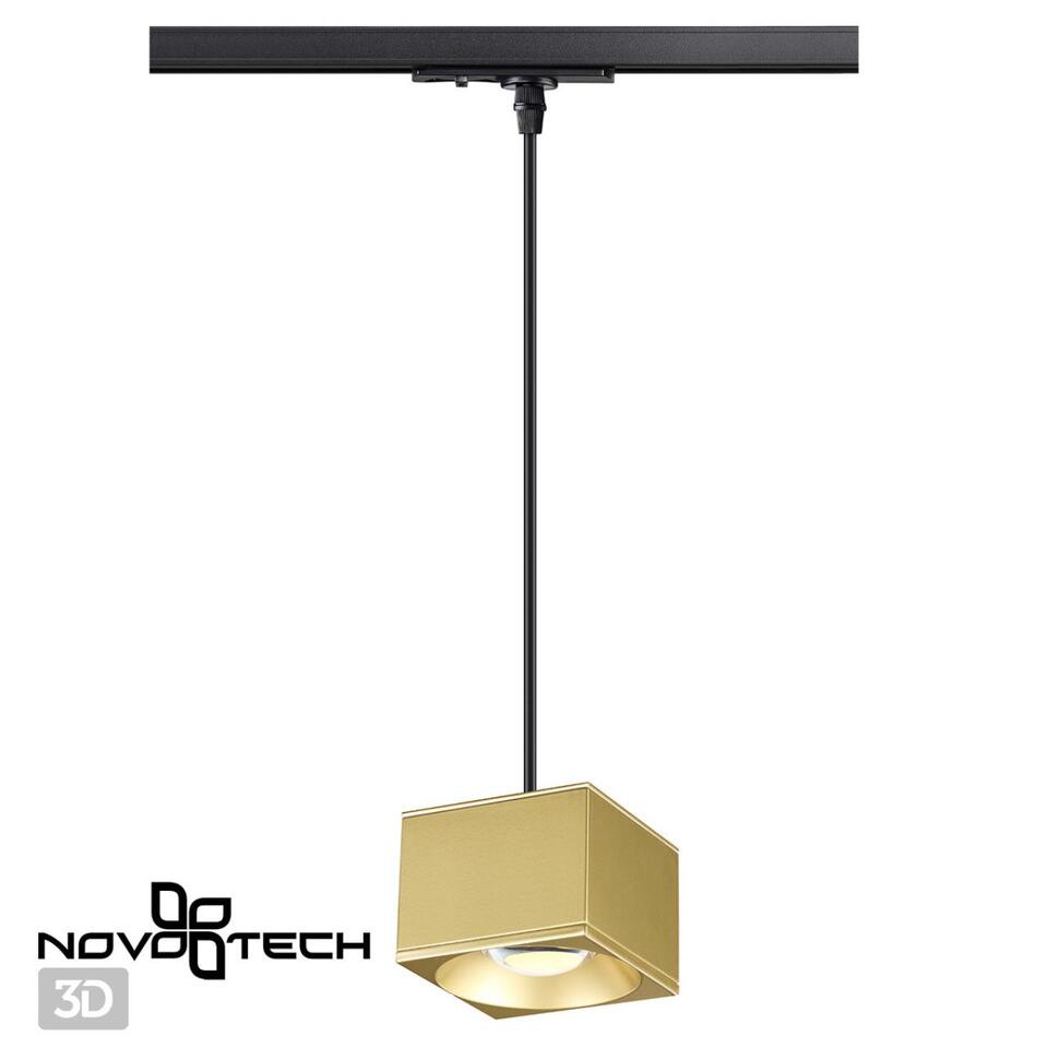 Фото №4  NOVOTECH 358674 PORT NT21 091 золото Светильник трековый однофазный трехжильный, провод 1.2м IP20 LED 4000К 12W 220V PATERA