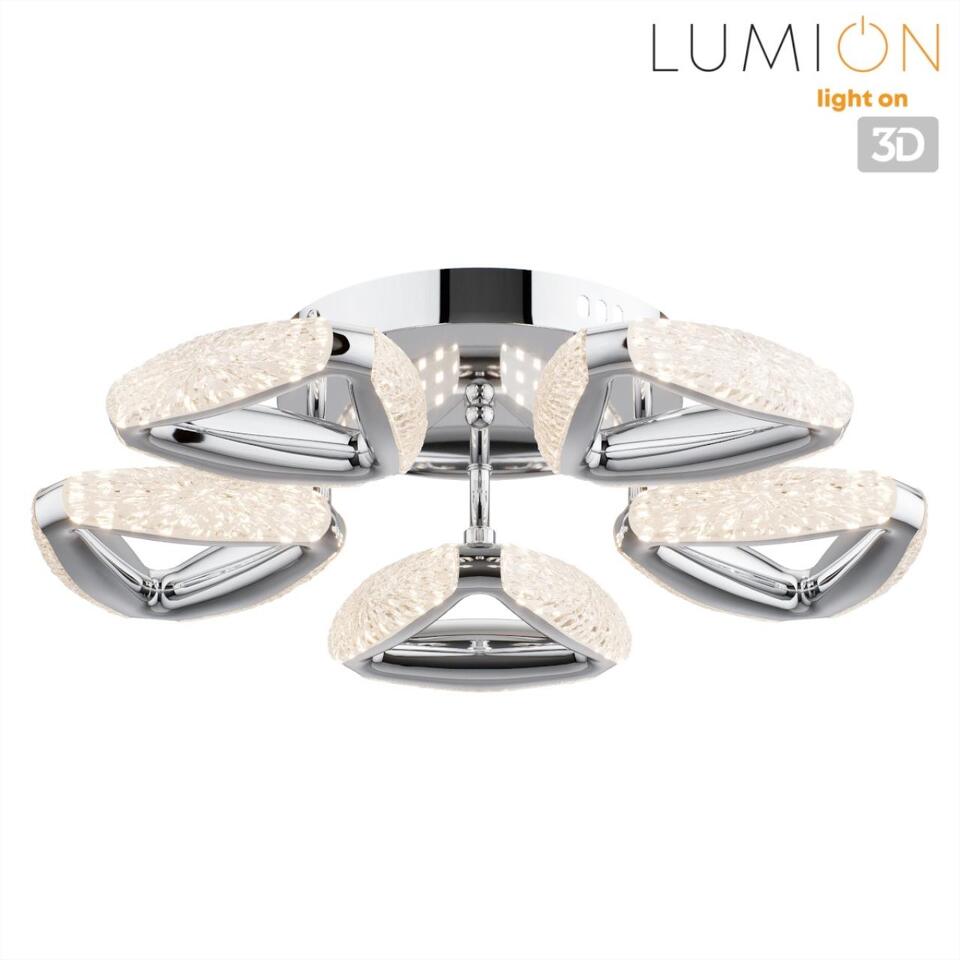 Фото №10  Люстра LUMION 8239/5CL LEDIO LN25 000 хром, металл/пластик Люстра потолочная с ПДУ LED 65W 3000-6000K 220V RUANA
