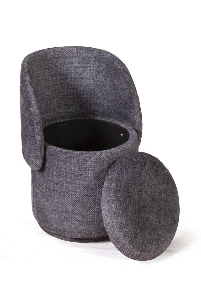 Фото №9  Top concept Пуф с кручением Бабл, микромех Rozy dark grey