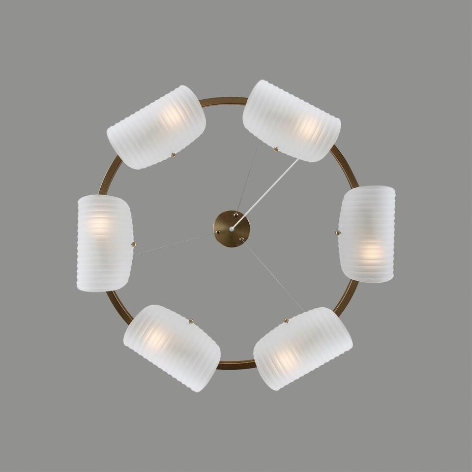 Фото №8  Люстра LUMION 6571/6 NEOCLASSI LN26 193 медный/белый/металл/стекло Люстра E14 6*60W 220V FIORO