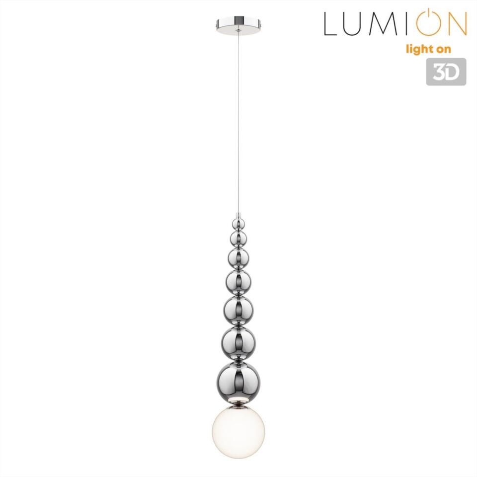 Фото №9  Подвесной светильник LUMION 8088/1A MODERNI LN26 384 хром/белый, металл/стекло Подвесной светильник G9 1*20W 220V SOLIDA