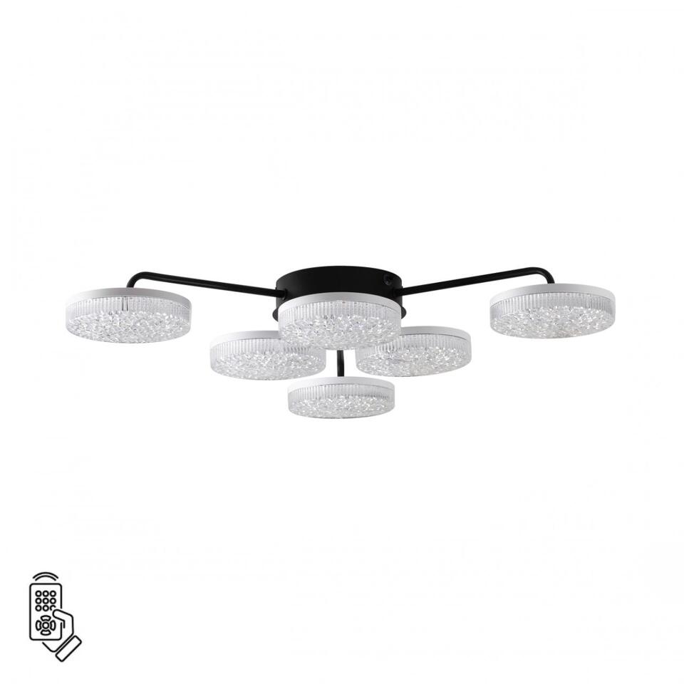 Фото №12  Люстра LUMION 8236/6CL LEDIO LN25 000 черный, металл/акрил Люстра потолочная с ПДУ LED 85W 3000-6000К 220V DIDANA