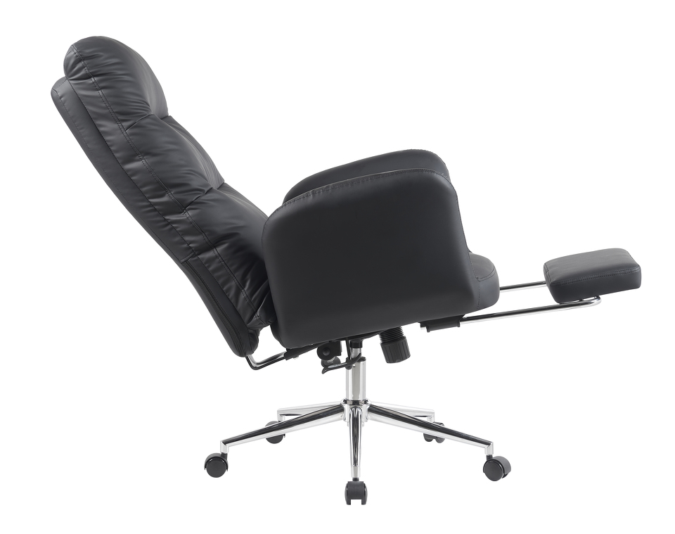 Фото №6  Кресло руководителя TopChairs Solid NC с оттоманкой черный
