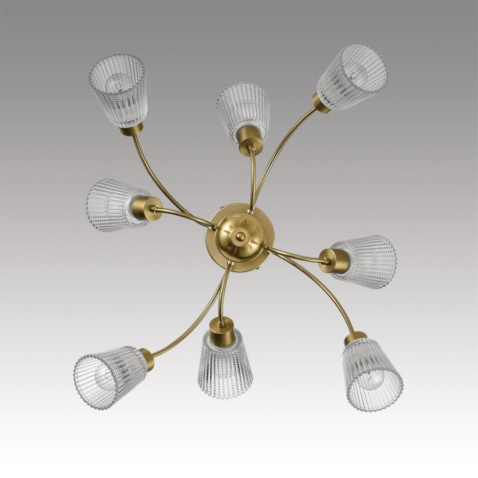 Фото №10  LUMION 8154/8C COMFI LN26 108 медный/прозрачный, металл/стекло Потолочный светильник Е14 8*40W 220V IMANA