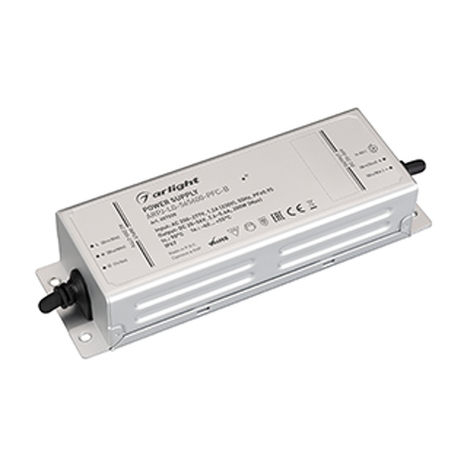 Фото №1  Arlight Блок питания ARPJ-LG-565600-PFC-B (200W, 25-56V, 2.6-5.6A) ( IP67 Металл, 5 лет)