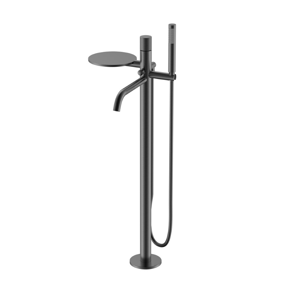 Фото №2  Boheme Смеситель STICK напольный Gun Metal SPIRALE
