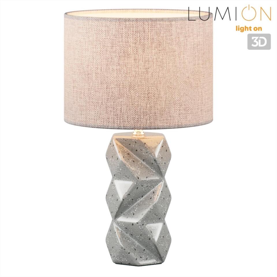 Фото №7  Настольная лампа LUMION 8136/1T MODERNI LN25 000 серый, керамика/текстиль Настольная лампа Е27 1*60W 220V BEINA