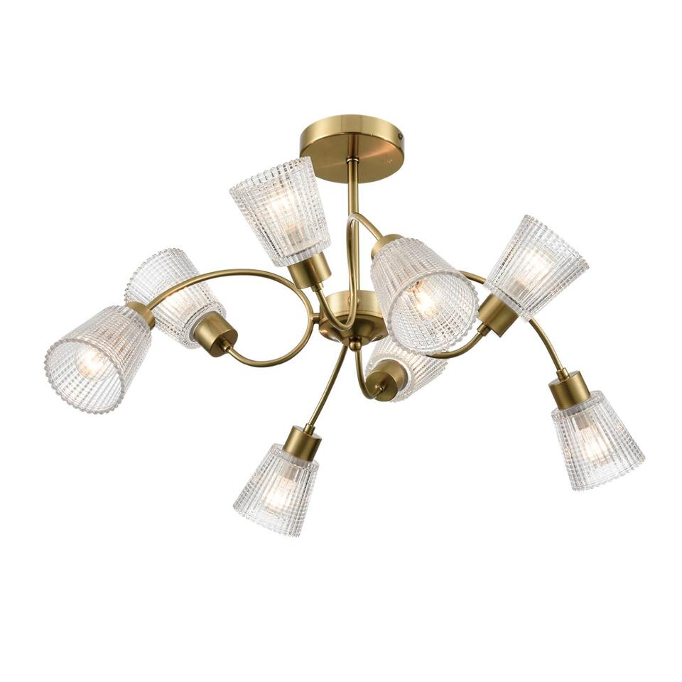 Фото №10  LUMION 8154/8C COMFI LN26 108 медный/прозрачный, металл/стекло Потолочный светильник Е14 8*40W 220V IMANA