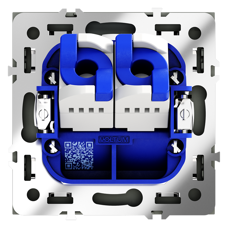 Фото №9  Розетка Розетка компьютерная встраиваемая VOLTUM S70 двойная RJ45+RJ45 кат.6, (титан)