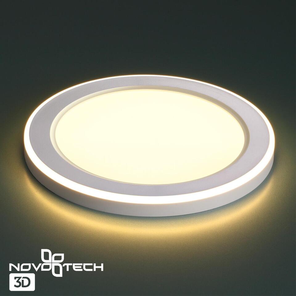 Фото №8  NOVOTECH 359020 SPOT NT23 499 белый Светильник встраиваемый светодиодный (три сценария работы) IP20 LED 3000К 12W+4W 100-265V 1120Лм SPAN