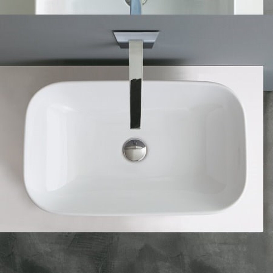 Фото №7  Раковина 40234 Althea Cover раковина накладная 58x35  Матовый белый Plus-Ton®