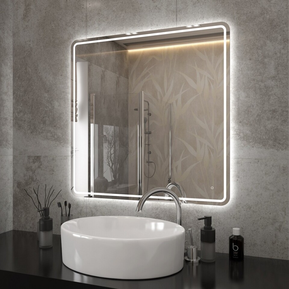 Фото №15  Teymi Зеркало Solli Pro 80х80, LED подсветка, сенсор