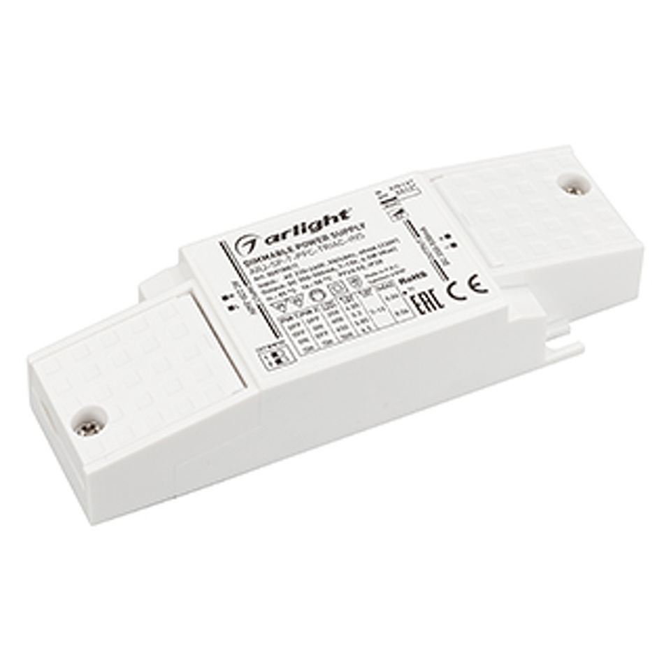 Фото №1  Arlight Блок питания ARJ-SP-7-PFC-TRIAC-INS (7W, 7-13V, 0.35-0.5A) ( IP20 Пластик, 5 лет)