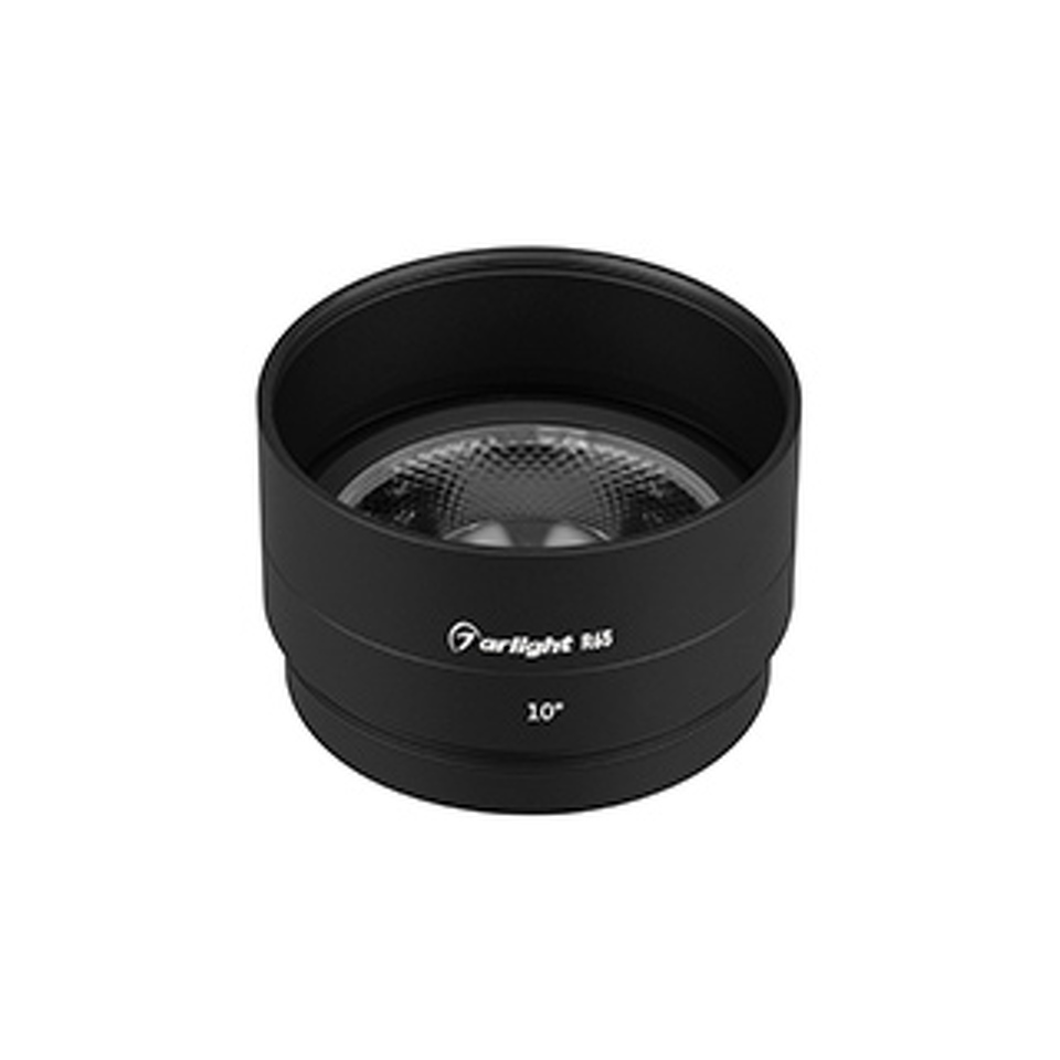 Фото №1  Arlight Насадка с фиксированным углом LGD-ARTIFACT-LENS-R65 (BK, 10 deg) ( Металл)