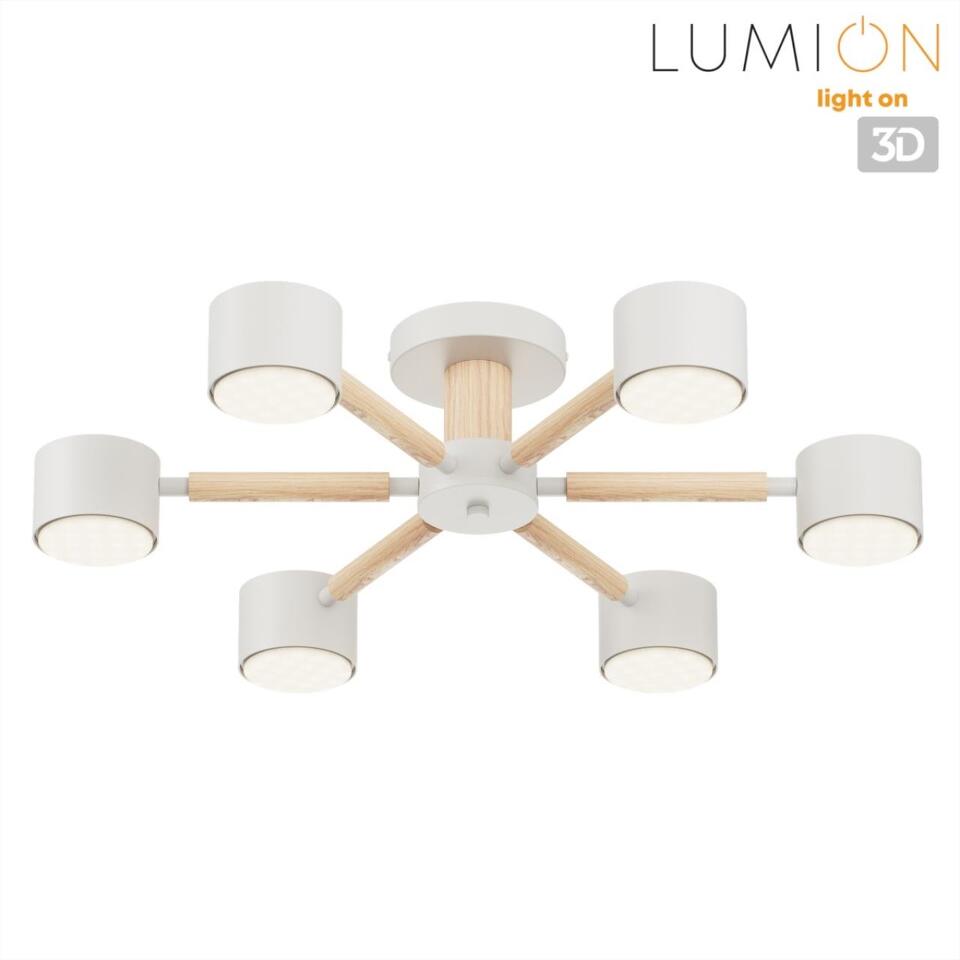 Фото №7  LUMION 8306/6C COMFI LN26 333 белый, дерево/металл Светильник потолочный GX53 LED 6*7W 220V VUDI
