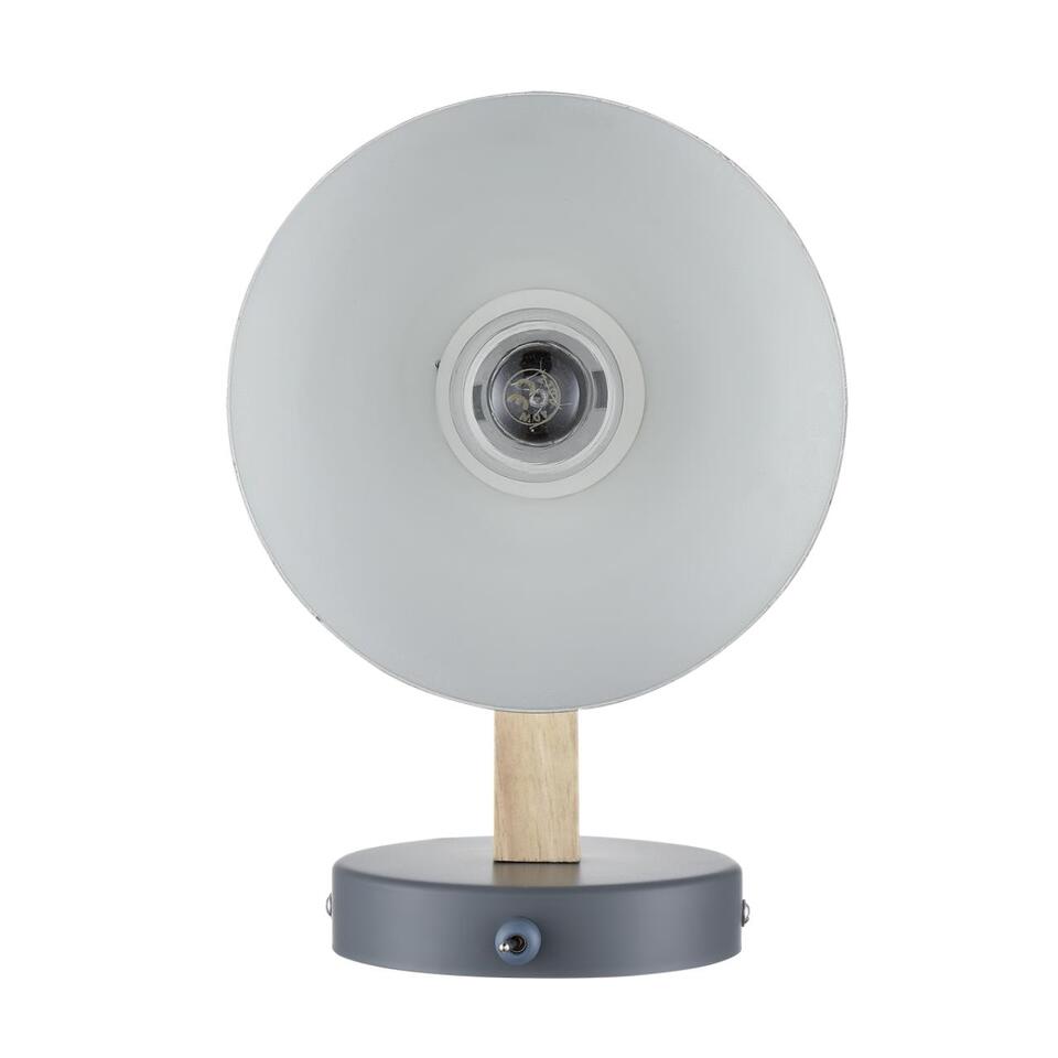 Фото №7  LUMION 8096/1W MODERNI LN26 339 серый/серый металл, дерево/металл Бра Е27 1*60W 220V COLANGE