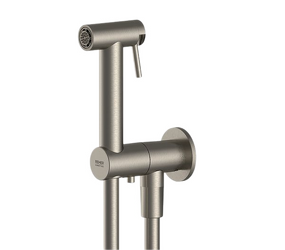 Фото Гигиенический комплект с запорным вентилем Remer X Style INOX SS338M332ON, нержавеющая сталь