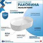 Превью фото №2  Раковина Teymi Раковина Martta 50 накладная, белая T52101