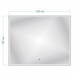 Превью фото №12  Teymi Зеркало Helmi 100х80, LED Black Edition, сенсор на взмах
