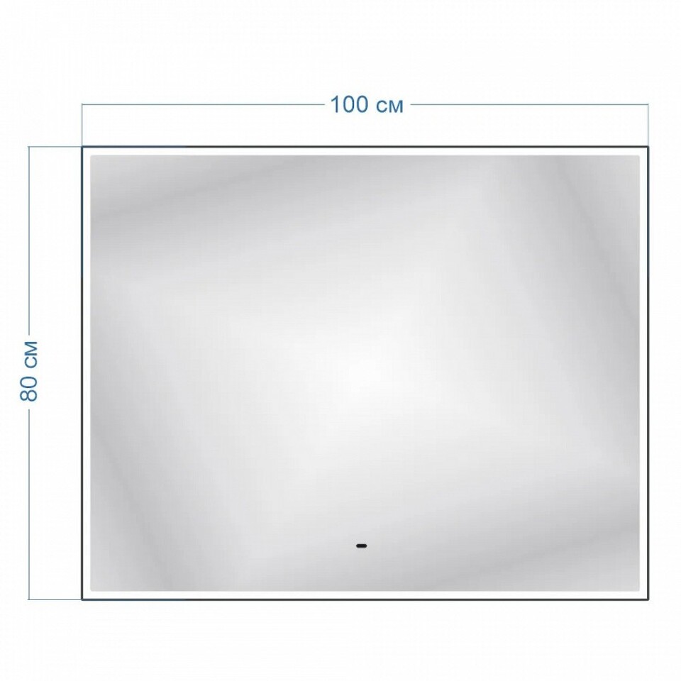 Фото №14  Teymi Зеркало Helmi 100х80, LED Black Edition, сенсор на взмах