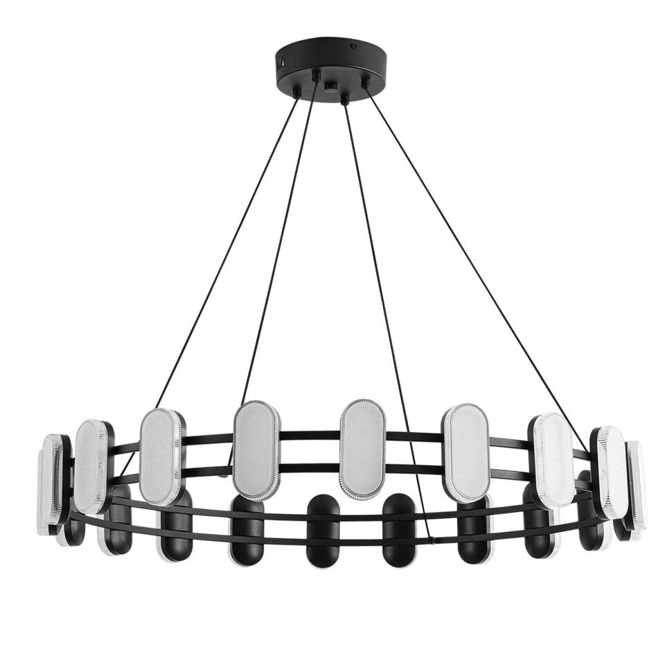 Фото №7  Люстра LUMION 8342/40L LEDIO LN26 226 черный/белый металл/акрил Люстра подвесная LED 40W 4000K 220V OVELA