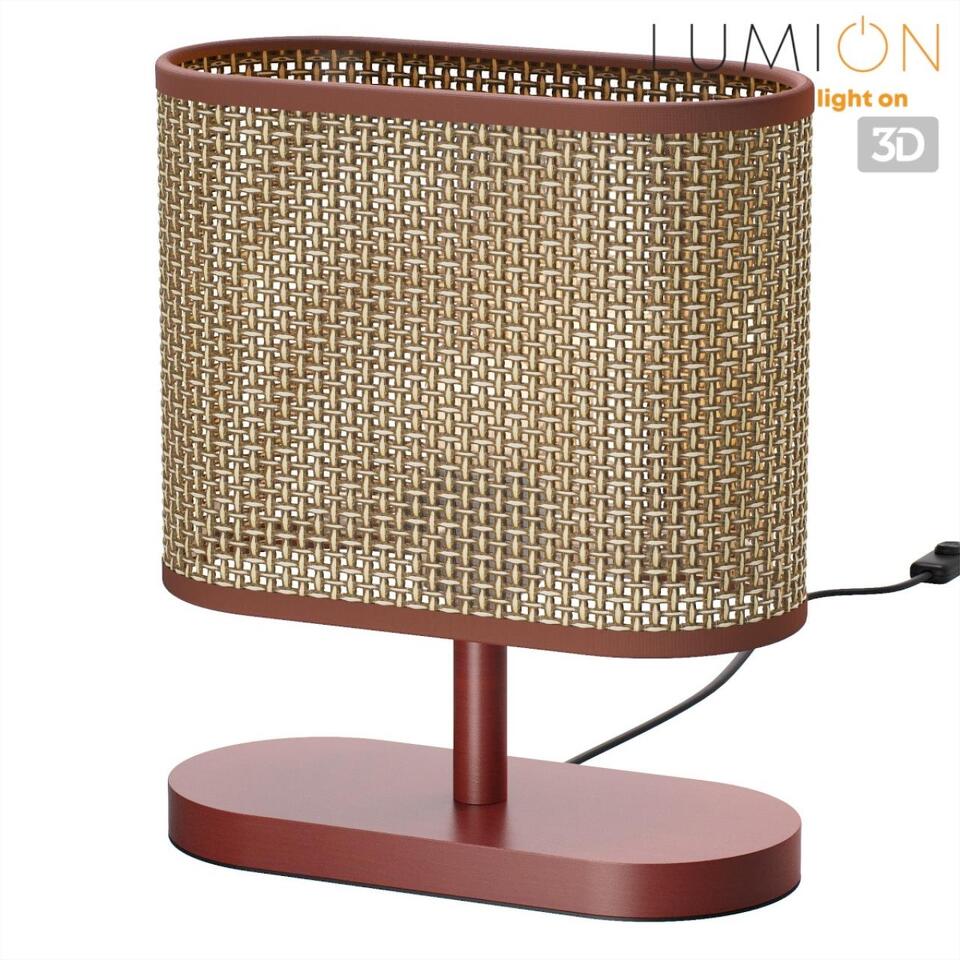 Фото №8  Настольная лампа LUMION 8202/1T COUNTY LN26 512 кофейный/коричневый, дерево/текстиль Настольная лампа E27 1*60W 220V MADERANA