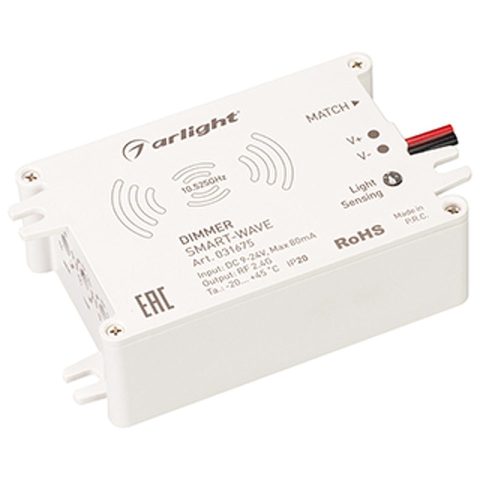 Фото №1  Arlight Диммер SMART-WAVE (9-24V, 2.4G) ( IP20 Пластик, 5 лет)